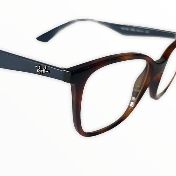 New Ray-Ban Women’s Eyeglasses RX7066 Havana/Navy Square  Full RIm 52-17… - Picture 11 of 11
